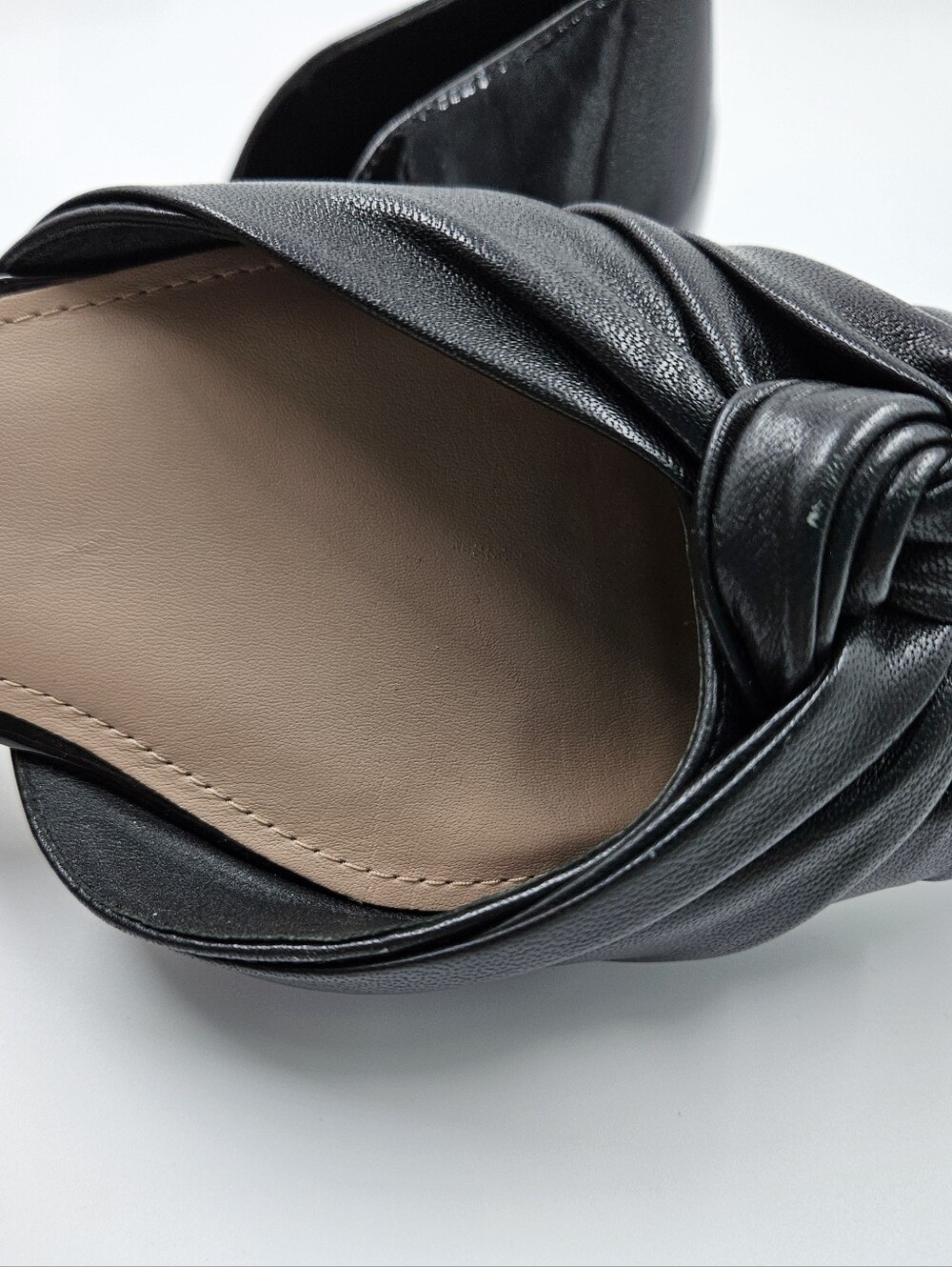 Donald J. Pliner Women’s Black Knotted D'Orsay Flat - Picture 8 of 12